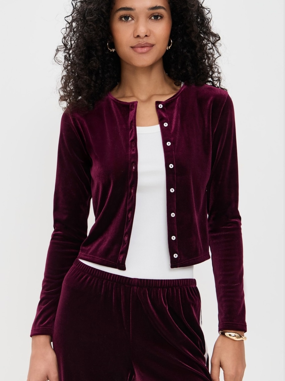 LE BOP Eloise Velvet Cardigan